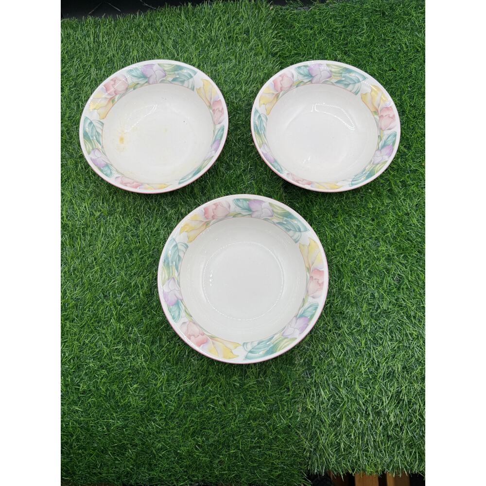 Vintage China Pearl Spring Time Bowls Set of 3 – 7.5"